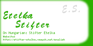 etelka stifter business card